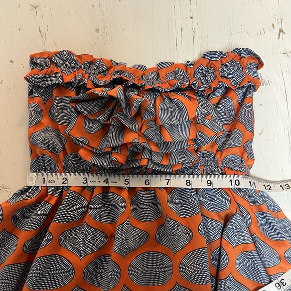 Judith March Dress Size S For Anthropologie Strapless Taffeta Ruffles Y2K 2000’s - Picture 6 of 9